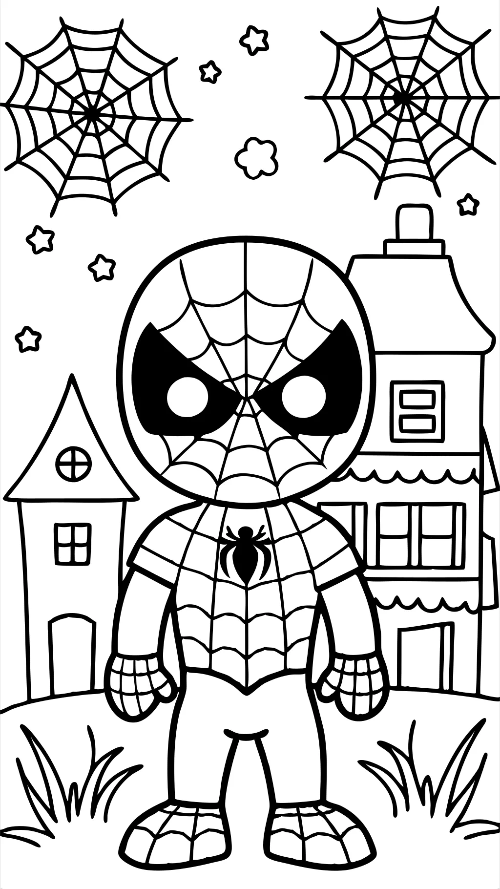 Páginas para colorear de Spiderman para preescolares